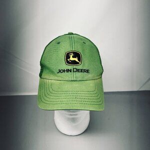 John Deere Men Trucker Hat Green Mesh Snapback K Products Vintage Cap Distressed